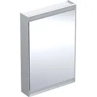 Geberit ONE Spiegelschrank mit ComfortLight, eine Tür, Aufputzmontage, Aluminium eloxiert, 60x90cm, 505.811.00.1, Ausführung: Anschlag rechts