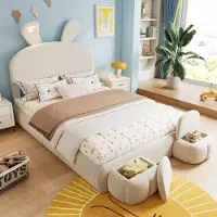 STILVORA Polsterbett 140x200 Rosa schwebendes Bett mit LED Licht versteckten Füßen Samtstoff stabiler Rahmen Sofa Sitzbank modern