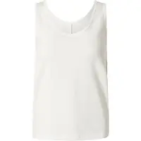 Tom Tailor Trägertop "Fitted", Damen, Gr. S, whisper weiß, Single Jersey, Obermaterial: 95% Baumwolle, 5% Elasthan, unifarben, figurumspielend hüftbedeckend, Rundhals, Tops Trägertop, mit Stretch