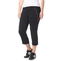 Venice beach Sporthose , Damen, Gr. 58, N-Gr, schwarz (schwarz, pink), Obermaterial: 95% Baumwolle, 5% Elasthan, unifarben mit Farbeinsatz, bequem 3/4-Länge, Hosen Sporthose, Große Größen, Topseller