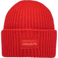 Chillouts Strickmütze "Kara Hat", Herren, rot, Rippstrick, Kunstfaser, unifarben, Mützen Strickmütze, dicker Rippenstrick