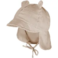 Maximo - Baby's Schildmütze m. Ohren u. Nackenschutz - Cap Gr 41 cm beige