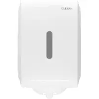 CWS Hygiene Deutschland GmbH & Co. KG CWS Clear plus Centerfeed Handtuchspender, Sichtfenster, Praktischer Handtuchspender für hygienische Einzelblattentnahme, Farbe: weiß