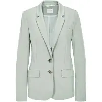 MADELEINE Jackenblazer "Blazer Floraler Jersey-Blazer in langer Form", Damen, Gr. 40, grün (salbei), Obermaterial: 65% Viskose CV. 30% Polyamid PA. 5% Elasthan EL., Modern, normal, Blazer Jackenblazer