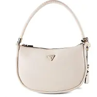 GUESS Jeans Danya Hobo ecru Zip geflochtener Henkel gold