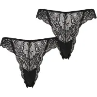 Urban Classics Panty "Ladies Allover Lace Tanga 2-Pack"