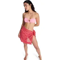 Roxy Strandrock "Moana Story", Damen, Gr. M, rot (hibiscus), Obermaterial: 50% Baumwolle, 50% Polyester., Röcke Strandrock