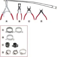 Ks Tools KFZ Schlauchschellenzangen-Satz, 4-tlg - 115.1104
