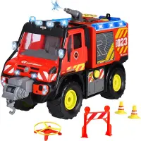 Dickie Toys Feuerwehrfahrzeug – MB Unimog U530 vier Rettungsfahr - - One Size - Autos