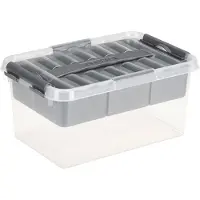 Sunware Sigma home 79200409, Aufbewahrungsbox, Metallisch, Transparent, Rechteckig, Einfarbig, 6 l, 300 mm
