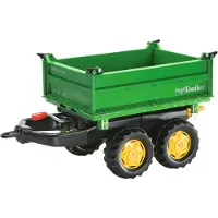 Rolly Toys Mega Trailer Dreiseitenkipper, grün, Maße: 88x45x47 cm; 12 200 4