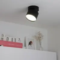 Longlife LED Aufbauleuchte schwenkbar GX53 - Farbe: schwarz - LED Leuchtmittel: 6W neutralwei...
