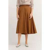 Bugatti Shorts , Damen, Gr. 42, Normalgrößen, braun (70, cognac), 78% Baumwolle, 18% Polyamid, 4% Elasthan, unifarben, normal, Hosen Shorts, Hosenrock