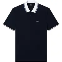 Armani Exchange für Herren. XM002350AF10366UB101 Schmal geschnittenes marineblaues Poloshirt (XXL), Lässig, Grün, Baumwolle, Kurzarm