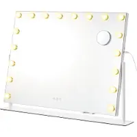 Songmics Hollywood Schminktischspiegel, mit Beleuchtung, 80 x 13 x 64.5 cm – Größe 80L x 60B cm