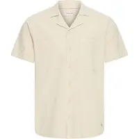 !Solid Kurzarmhemd SOLID "Kurzarmhemd SDNeel", Herren, Gr. XL, N-Gr, beige (oatmeal), Obermaterial: 100% Baumwolle CO., Hemden Kurzarmhemd