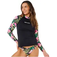 Rip Curl - Women's Molokai L/S Floral Insert - Lycra Gr S schwarz