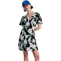 Roxy Sommerkleid "Fresh Breeze Mini", Damen, Gr. M, US-Größen, bunt (anthrazit spring charming), Obermaterial: 100% Viskose., Kleider Sommerkleid