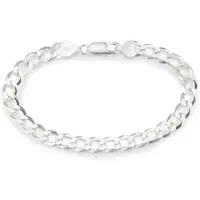 Bruno Banani Armband "Schmuck Geschenk Silber 925 Armschmuck Armkette Panzerkette" Gr. 19, silber (silberfarben), Armbänder, Herren, 19, Silber 925 (Sterlingsilber), Armband