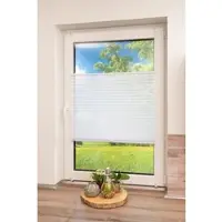 K-Home Plissee "Klemmfix Pisa" Gr. 30, weiß (reinweiß), B:55cm H:210cm, Obermaterial: 100% Polyester, Plissees, Plissee, Crushed-Optik
