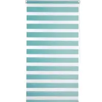 K-Home Doppelrollo "Ancona" Gr. 8, blau (türkis), B:110cm H:150cm, Polyester, Rollos, Doppelrollo, im Fixmaß