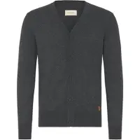 Blend Strickjacke "Strickjacke BHFinex", Herren, Gr. XXL, grau (charcoal mix), Obermaterial: 70% Baumwolle CO recyc.. 30% Polyester Pol. recyc.., Strickjacken Strickjacke