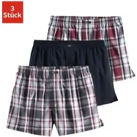 H.I.S. Webboxer H.I.S, Herren, Gr. 6L, 3 Stk., bunt, Webqualität, Obermaterial: 100% Baumwolle, kariert, weit, Unterhosen Webboxer, in bequemer Passform