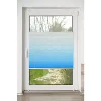K-Home Plissee "Farbverlauf Sunrise" Gr. 32, blau (hellblau, weiß), B:65cm H:210cm, Obermaterial: 100% Polyester, Plissees, Plissee, Topseller