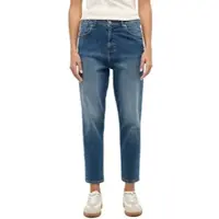 Mustang Mom-Jeans "Damen Style Charlotte Tapered", Damen, Gr. 27, Länge 32, blau (781 mittelblau), Denim/Jeans, 99% Baumwolle, 1% Elasthan, unifarben, bequem, Jeans Mom-Jeans