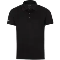 Trigema Poloshirt "Klassisches Poloshirt COOLMAX", Damen, Gr. 5XL, schwarz, Trikot, 100% Polyester (recycelt), lang, ohne Ausschnitt, Shirts Poloshirt