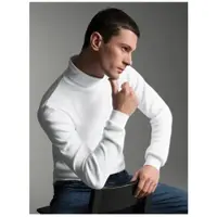Trigema Rollkragenshirt "Langarm Ski- und Sport-Rollkragenpullover", Herren, Gr. 3XL, weiß, Feinripp, 100% Baumwolle (Bio-Baumwolle kbA), Basic, normal, ohne Ausschnitt, Shirts Rollkragenshirt