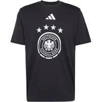 Adidas T-Shirt PERFORMANCE "DEUTSCHLAND DNA GRAFIK", Herren, Gr. XL, schwarz, Obermaterial: 100% Baumwolle, Rundhals, Shirts T-Shirt, für Erwachsene, mit Rundhalsausschnitt, mit DFB-Wappen