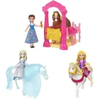 Mattel Disney Princess Disney „Die Eiskönigin“ Storytime Stackers Set mit kleiner Puppe, Pferd oder Begleiter und Zubehörteilen, Modepuppe, Weiblich, 3 Jahr(e), Mädchen, 135 mm, Mehrfarbig
