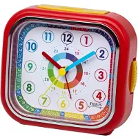 FILIUS zeitdesign Kinderwecker , rot, Wecker, Kinder, Kinderwecker, Quarzwecker, Lernwecker,Schulanfang,Schlafzimmer, schleichende Sekunde