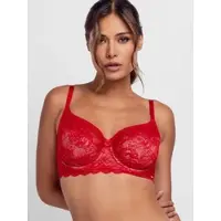 Dorina Fullcup-BH "Hasina", Damen, Gr. 90, Cup H, rot, Spitze, Obermaterial: 65% Polyamid, 23% Polyester, 12% Elasthan, unifarben, BHs Fullcup-BH, leicht gepolsterte Cups, Spitze