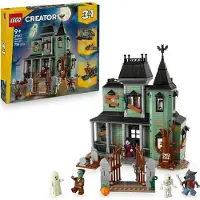 LEGO Creator 3-in-1 Das Spukhaus, 31167, Bauset für Kinder ab 9 Jahren, 736 Teile, 5 Minifiguren, 3 Modelle: Haus, Zug und Schiff
