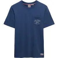 Superdry für Herren. M1012368A Vintage-Taschen-T-Shirt navy (M), Lässig, Baumwolle, Kurzarm, Marine