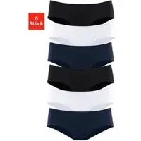 Vivance Hipster ACTIVE, Damen, Gr. 44/46, blau (marine, schwarz, weiß), Microfaser, Obermaterial: 95% Polyamid, 5% Elasthan (LYCRA), unifarben, Unterhosen Hipster, aus weicher Microfaser