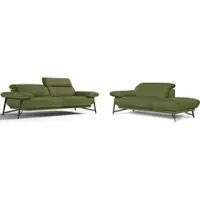 Egoitaliano Sofa "Anais, Design mit hohem Sitzkomfort, Fußfarbe schattengrau", grün (kiwi), Sofas, Luxus-Microfaser, Ottomane Armlehne links, Sofa, Set, Kopfteil verstellbar, Luxus-Microfaser, kiwi