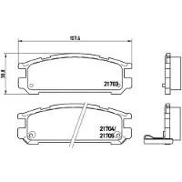 Brembo Bremsbelagsatz, Scheibenbremse p78005 für NISSAN SUBARU