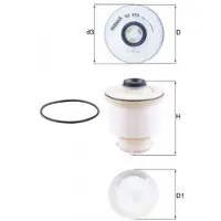 MAHLE ORIGINAL Kraftstofffilter kx573d Filtereinsatz 104,5mm für TOYOTA