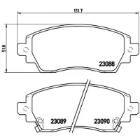 Brembo Bremsbelagsatz, Scheibenbremse p83042 für TOYOTA