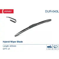 Denso Europe DUR-043L, Scheibenwischerblatt, Schwarz, 42,5 cm, 139 g, 1 Stück(e)