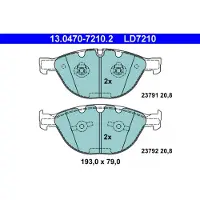 Ate Bremsbelagsatz 13.0470-7210.2, Vorne, Keramik