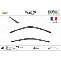 Valeo Wischblatt Silencio VF878, 750mm, Vorne, 2 Stück
