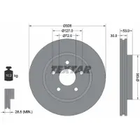 Textar Bremsscheibe 92184505 vorne, belüftet, hochkarbonisiert, 1 Stück