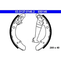 Ate Bremsbackensatz 03013701462 für VAG