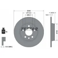 Textar Bremsscheibe 92083903 280mm 12mm für VW