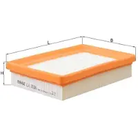 MAHLE ORIGINAL Luftfilter lx3536 Filtereinsatz 37mm für PEUGEOT TOYOTA SUZUKI