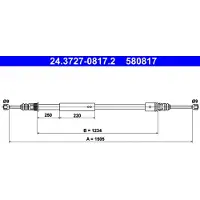 Ate Seilzug, Feststellbremse 24372708172 für PEUGEOT